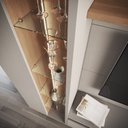 Ver imagem 5 de Estante Home com Painel para Tv 65 Polegadas 183cmx220cm e Bar Iluminado 3250 Cristaleira