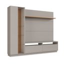 Ver imagem 2 de Estante para TV e Home Theater até 65 Polegadas com LED 220CMX183CM Cinza Fumê/Freijó