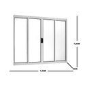 Ver imagem 3 de Janela de Alumínio de Correr 100x150cm 4 Folhas Central Ecosul Esquadrisul