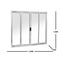 Ver imagem 3 de Janela de Alumínio de Correr 120x150cm 4 Folhas Central Ecosul Esquadrisul