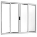 Ver imagem 1 de Janela de Alumínio de Correr 120x150cm 4 Folhas Central Ecosul Esquadrisul