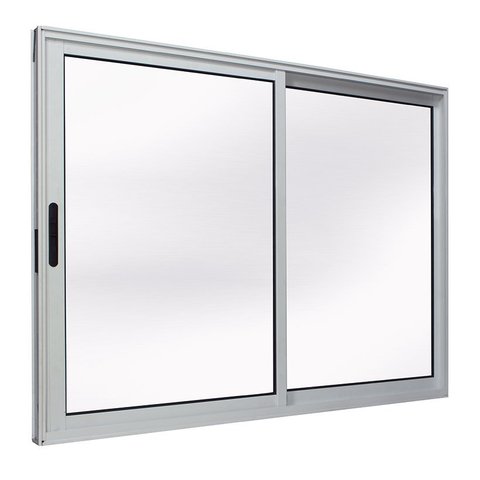 Janela de Alumínio Branco Vitro de Correr 2 Folhas Móveis Suprema Sem Grade CMC Classic-1.50LX1.20A