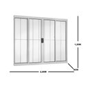 Ver imagem 3 de Janela de Alumínio de Correr 120x200cm com Grade 4 Folhas Central Ecosul Esquadrisul