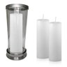 Kit Copo Suporte Vidro para Vela + 3 Velas Votivas 7 Dias Branca 250g - 1