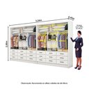 Ver imagem 5 de Closet Casal Duplo Sevilha Premium 18 Gavetas Carioca Móveis