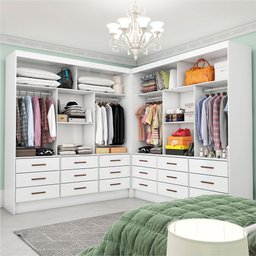 Closet Casal Duplo Sevilha Premium 18 Gavetas Carioca Móveis - 1