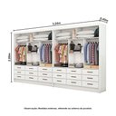 Ver imagem 4 de Closet Casal Duplo Sevilha Premium 18 Gavetas Carioca Móveis