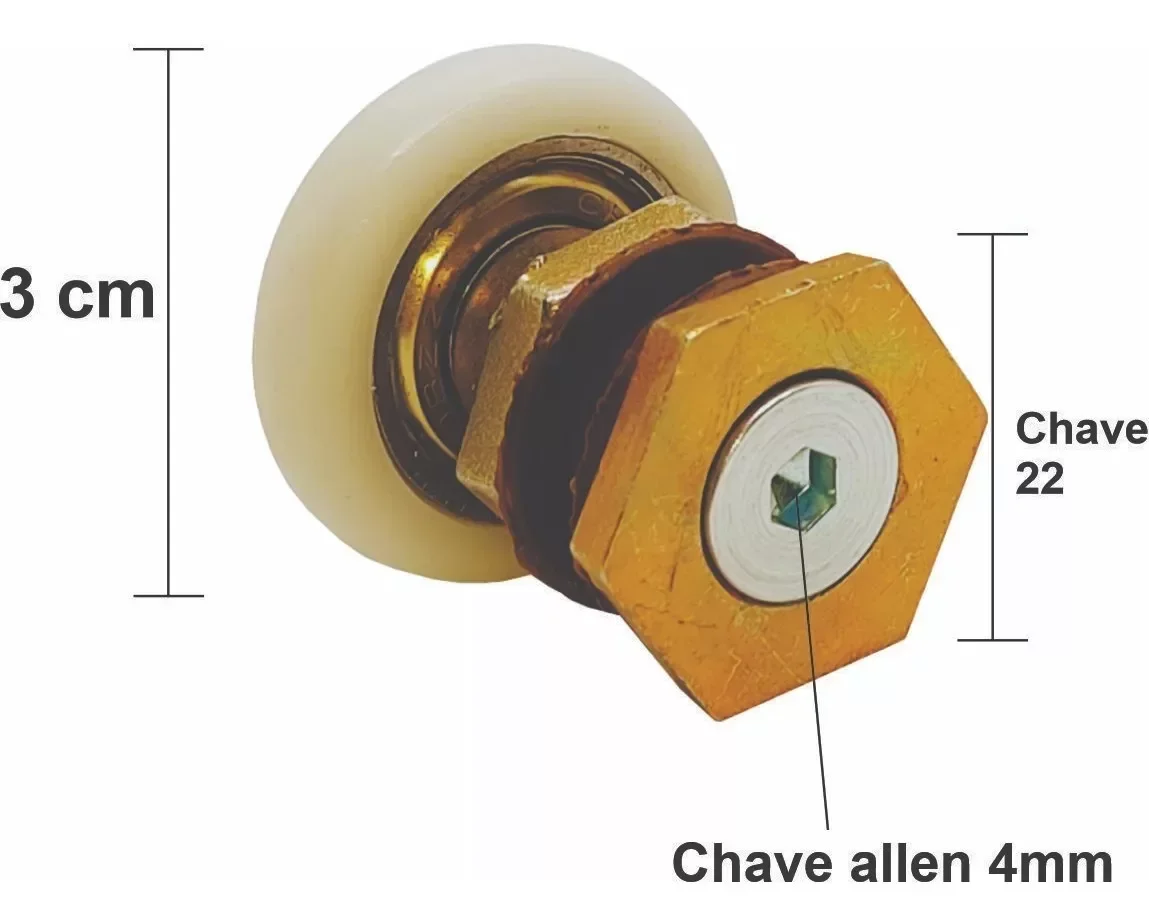 2 Roldanas Para Box Janela Porta De Vidro Temperado - 3