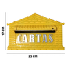 Caixa De Correios Correspondência Para Muro de Embutir - Amarelo - 2