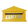 Caixa De Correios Correspondência Para Muro de Embutir - Amarelo - 1