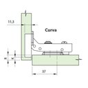 Ver imagem 4 de Kit 10 Dobradiças 110º Curva Tn Ms Calço Duplo e Amortecedor 01 Kit