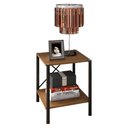 Ver imagem 1 de Mesa de Cabeceira 2 Prateleiras Pés Metálicos Preto