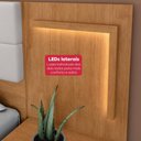 Ver imagem 7 de Cabeceira Box 1,60 Easy Glow Tecido Corano Bege com Led Amendoa Clean