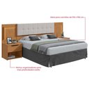 Ver imagem 4 de Cabeceira Box 1,60 Easy Glow Tecido Corano Bege com Led Amendoa Clean