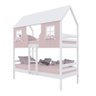 Beliche Casinha Encantada Madeira Maciça Rosa/ Branco Megamobilia - 2
