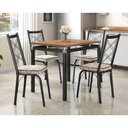 Ver imagem 2 de Kit Mesa de Jantar Marva 91cm com 04 Cadeiras Delaware Cedro Ferro Preto - Pallazio