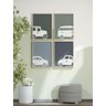 Kit 4 Quadros Decorativos Infantil Carros Azul e Branco No1 - 1