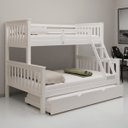 Ver imagem 1 de Beliche Woodstore Casal/solteiro D Madeira com Cama Auxiliar Branco