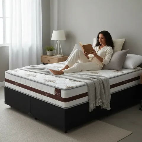 Cama Box com Colchão de Molas Ensacadas D'Angelis Classic Queen 158cm