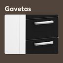 Ver imagem 6 de Balcão de Aço Tampo 3 Portas 1 Gaveta Preto Branco Bertolini