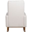 Ver mais imagens de Poltrona de Amamentação com Balanço Base Nina Noah D02 Bouclê Off White B-114 - Lyam Decor