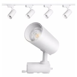 Kit Eletrificado Trilho 1m + 4 Spots Led 15w Branco Luz Branca Frio 110v/220v - 1