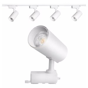 Kit Eletrificado Trilho 1m + 4 Spots Led 15w Branco Luz Branca Frio 110v/220v