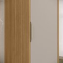 Ver imagem 7 de Paneleiro Simples com 1 Porta Colors Cinza/Freijó/Níquel