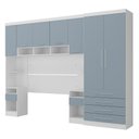 Ver imagem 2 de Quarto Modulado Queen com Guarda-roupas Maleiro e Cabeceira Alpes Master Luciane Móveis