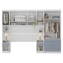 Ver imagem 3 de Quarto Modulado Queen com Guarda-roupas Maleiro e Cabeceira Alpes Master Luciane Móveis