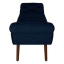 Ver imagem 4 de Puff Recamier Calçadeira 160cm Pés Palito Madeira Vêneto P02 Veludo Azul Marinho - Mpozenato