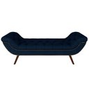 Ver imagem 3 de Puff Recamier Calçadeira 160cm Pés Palito Madeira Vêneto P02 Veludo Azul Marinho - Mpozenato