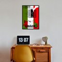 Ver imagem 2 de Quadro Vespa - Bandeira Itália 45x34cm:madeira Branca