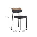Ver imagem 7 de Kit 2 Cadeiras Mona para Sala Jantar Gourmet em Aço e Couríssimo e Linho-preto-whisky-grafite-edecas