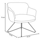 Ver imagem 3 de 2 Poltronas Base Orby Fixa Jade C-469 Linho Mescla Domi