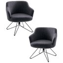 Ver imagem 1 de 2 Poltronas Base Orby Fixa Jade C-469 Linho Mescla Domi