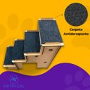 Ver imagem 4 de Escada Pet para Cachorro Gato Coelho e Outros Animais de 4 Degraus com Carpete Antiderrapante e Nich