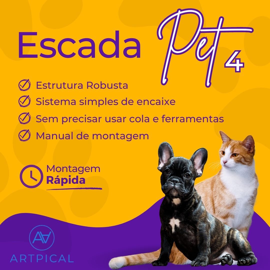 Escada Pet para Cachorro Gato Coelho e Outros Animais de 4 Degraus com Carpete Antiderrapante e Nich - 2