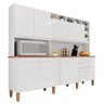 Cozinha Compacta 100% MDF 8 Portas 2 Gavetas Millena Yescasa - 2