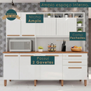 Ver imagem 6 de Cozinha Compacta em MDP 8 Portas 2 Gavetas Millena Yescasa Branco