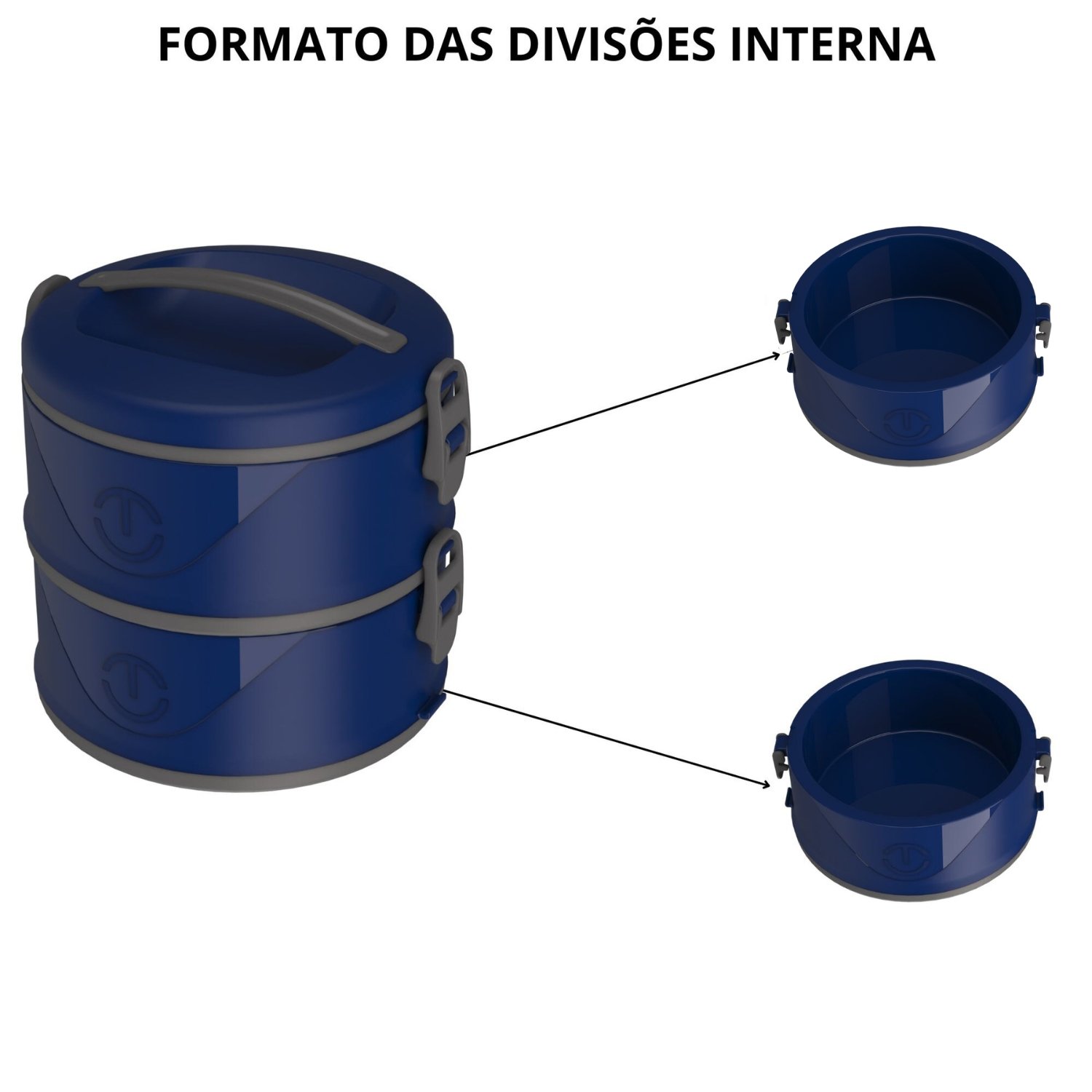 Marmita Térmica Dupla Organizador Térmico 2 Andares 3 Lts - 4