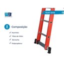 Ver imagem 2 de Escada em Fibra Tesoura Extensível 6x10 Degraus 1,90x3,20m WBertolo