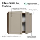 Ver imagem 3 de Armário Aéreo 80 Cm 2 Portas Rustic/crema Vik Madesa
