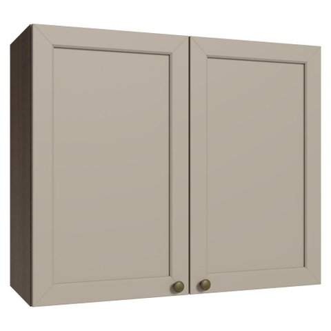 Armário Aéreo 80 Cm 2 Portas Rustic/crema Vik Madesa
