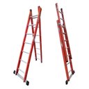 Ver imagem 1 de Escada em Fibra Tesoura Extensível 7x12 Degraus 2,20x3,80m WBertolo