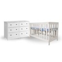 Ver imagem 1 de Berço com Colchão + Cômoda Ditália Bbi-56 Dm-217 Branco