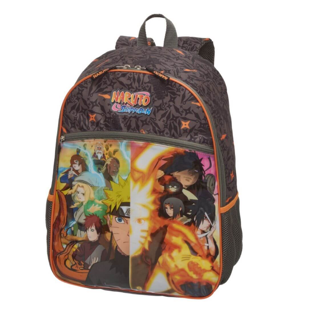 Mochila Naruto Infantil Reforçada Com Alça Regulável e Ziper Bolsa