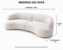 Ver imagem 3 de Sofá Luxuoso Modular 180cm Bouclé Holp