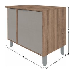 Balcão Armário Gaveta Porta Temperos Condimentos 1 Prateleira Cozinha Multiuso Marrom Madeira - 3