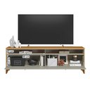 Ver imagem 3 de Rack Bancada Dubai 1.8 para Tv até 75" Polegadas Tauari/off White Fosco